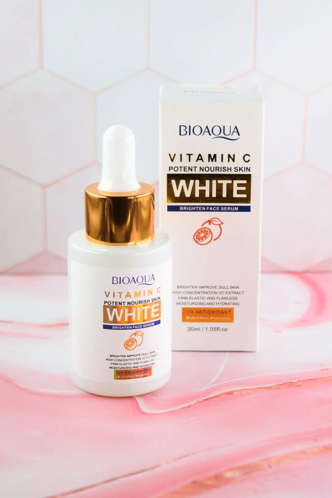 Sérum Facial Iluminador Bioaqua con Vitamina C – Hidratación, Luminosidad y Antiedad
